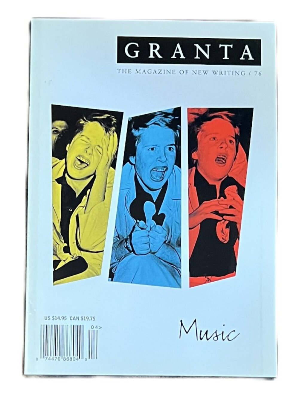 GRANTA, The Magazine of New Writing/76, Music Edition, Softcover